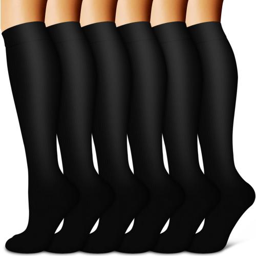 Copper Compression Socks for Women & Men (6 pairs) - Best Support for Nurses, Running, Hiking, Recovery