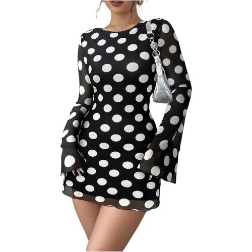 Women's mini dress with dots (Size M)