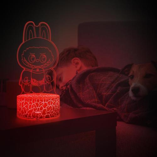 Cartoon Night Light,Cute Night Light, Anime Charater 7 Color Change Decor Lamps,Kids Gifts for Christmas Birthday(Style3)