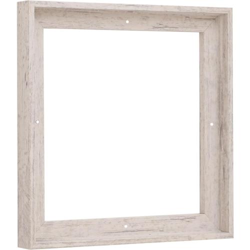 PIXY CANVAS Floater Frame 22x22 for 3/4 (0.75) inch Deep Canvas Paintings/Canvas Prints/Wood Canvas Panels/Wall Art/Wall Decor/Home Decor/Artwork (Distressed White, 22 x 22 inch, Square)