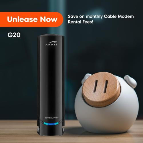 ARRIS (G20) - Cable Modem Router Combo - Fast DOCSIS 3.1 Multi-Gigabit WiFi 6 (AX3000), Approved for Comcast Xfinity, Cox,
