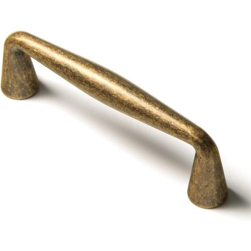 Goo-Ki Vintage Retro Antique Brass Zinc Alloy Cabinet Handles - 3''(76mm) Hole Center Affordable Luxury Cabinet Pull Hardware for Bedroom, Kitchen, 6 Pack……