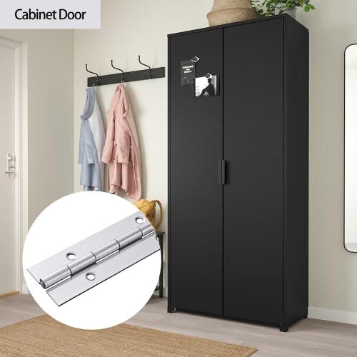 2 Pack Heavy Duty Piano Hinge 48 Inch x 3 Inch Continuous Hinge, 0.060'' Thick Stainless Steel Piano Hinge with Holes for Cabinet, Doors, DIY Wood Boxes Furniture, 3'' Open Width