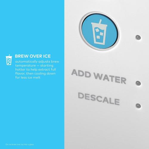 K-Express Essentials Iced and Hot Single Serve Coffee Maker, Brew Over Ice Button, 36oz Reservoir, KCup Pod Compatible, Auto Off (White) NEEDS CLEANING