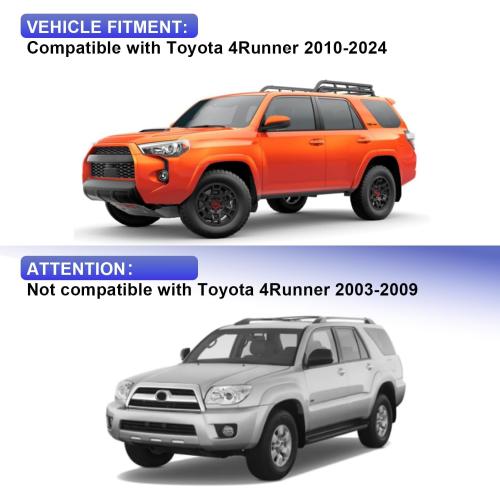 4Pcs in-Channel Window Visors Rain Guards Double Cab Window Vent Wind Deflectors Visors Shades Compatible with Toyota 4Runner 2010-2024