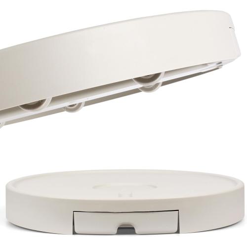 Beige Plant Caddy with Wheels Heavy Duty, Movable Round Rolling Plant Stand Plant Dolly with Invisible Wheels and Water Drawer