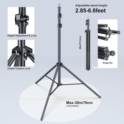 LINCO Lincostore Backdrop Stand for Parties Kit 10x7 ft Adjustable Back Drop Photography Studio Photo Background Support System with Clamps, Sand Bag, Carrying Bag 4172 4174 (10x7 ft)