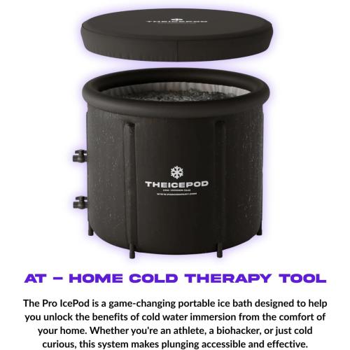 The Ice Pod Pro – Premium Cold Plunge Tub for Daily Recovery – Extra-Insulated Design with Thermal Lid – Built for Comfort, Performance & Durability - The Pod Company
