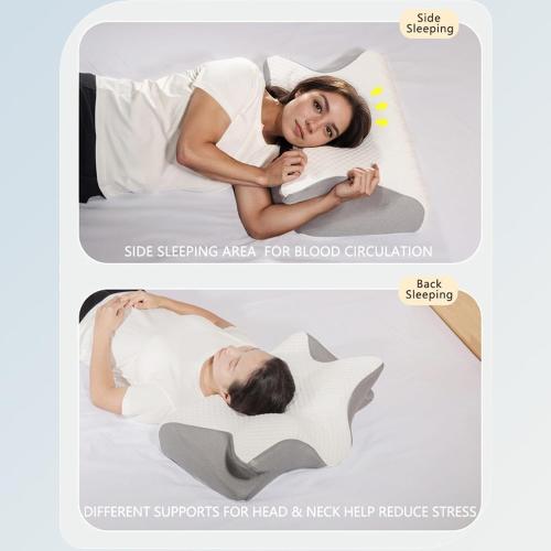 Color White Dreamers Relief Pillow, Neckhaven Pillow, Cervical Neck Pillow for Pain Relief & Sleeping, Ergonomic Contour for Side Sleepers, Necks and Shoulder Support