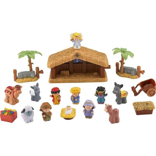 Fisher-Price Little People Toddler Toy Christmas Story Nativity Playset with Light & Music for Preschool Pretend Play Kids Ages 1  Years