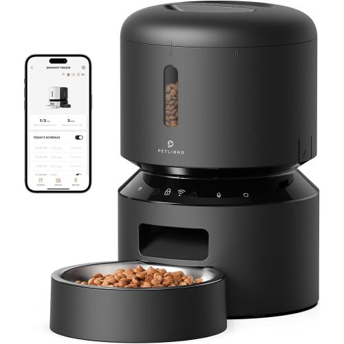 PETLIBRO Automatic Cat Feeder, 5G WiFi Pet Feeder with Freshness Preservation, Timed Cat Feeders for Dry Food, Up to 48 Portions 10 Meals Per Day, Granary Pet Feeder for Cat/Dog