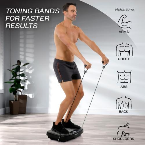 Nautilus Vibratone Pro Vibration Plate Exercise Machine for Lymphatic Drainage, Muscle Activation, Full Body Workout, Circulation, Fat Loss, Strength Training, Toning, Recovery