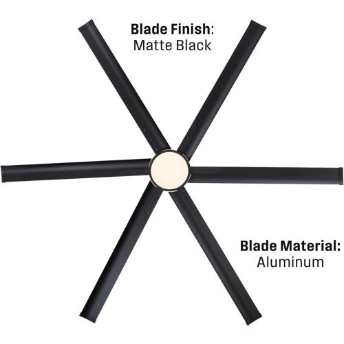 Westinghouse Lighting Hudson Yards Adjustable Ceiling Fan with Light, 80-Inch Industrial-Style Indoor/Outdoor Fan in Matte Black, DC Motor, Dimmable LED with Opal Frosted Glass, Remote Control