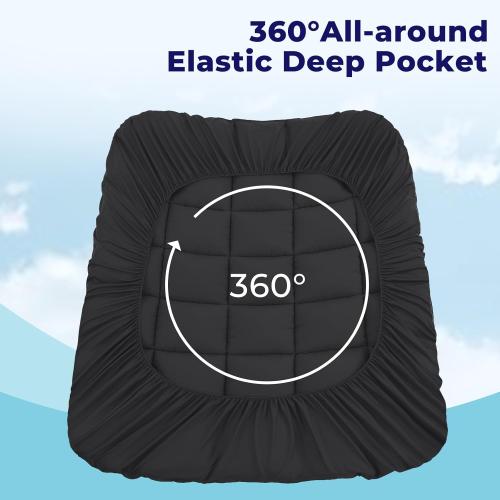 Twin memory foam mattress topper Black