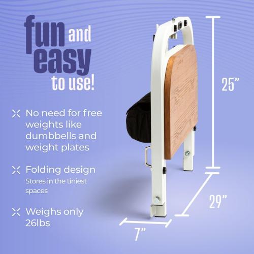 BootySprout Hip Thrust Machine for High Resistance Glute Training - Home Gym Workout - Comes with 45, 90, and 135 Lbs of Resistance