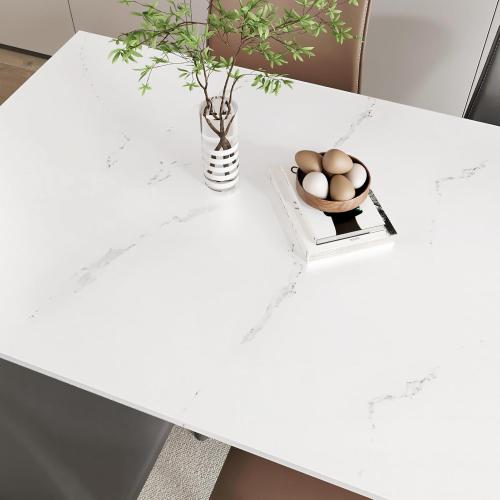 Wallercity Matte White Marble Contact Paper for Countertops Peel and Stick Kitchen Countertop Wallpaper for Cabinets Tables Waterproof Self-Adhesive Granite Wall Paper Roll for Bathroom 24x118 in