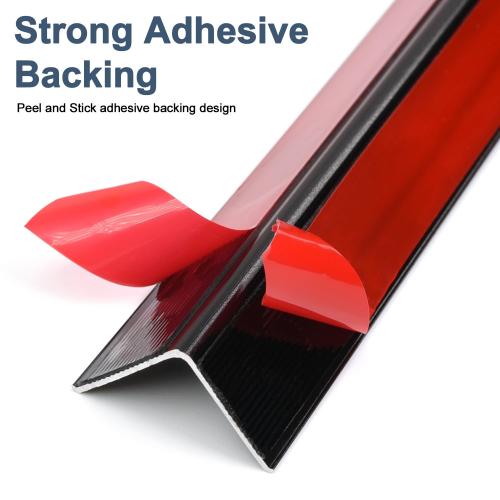 4Pack 48″ Decorative Metal Inside Corner Trim, Aluminum Peel and Stick Molding Trim for Walls, Baseboard, Ceiling, Backsplash Panel, Kitchen, Toilets, Bathroom, Tiles (48in×0.8in×0.8in,Black)