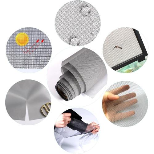 High Density dustproof and Pollen Proof net Window Screen mesh roll Used to Replace Screen Windows and Doors (Grey high-Density mesh,787''×57''(2000×145cm)