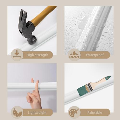 3 Set Peel and Stick Wall Molding Kit,Premade Self Adhesive Wainscoting Panels,Ready to Assemble Accent Molding Trim for Interior Wall Moulding Decor (24x60in)