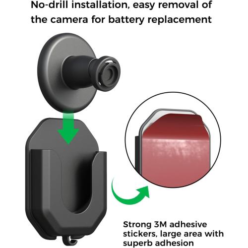 3 Pack Blink Camera No Drill No Screws Wall Mount Bracket for Blink Outdoor 4/Outdoor 2K /Mini /Mini 2K  /Indoor Camera, HBV Adhesive Mount