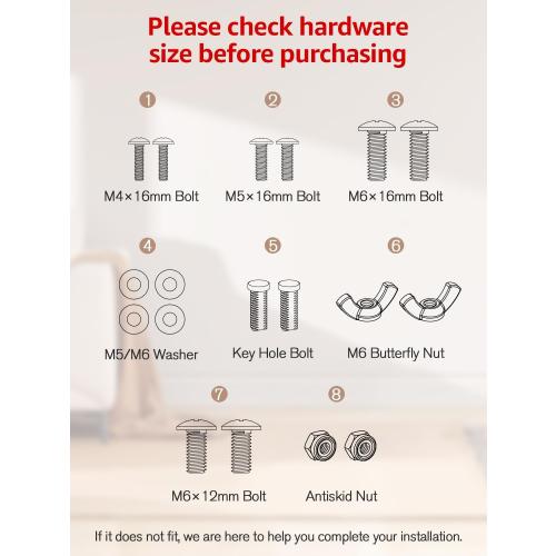 Mounting Dream Soundbar Mount Bracket for Mounting Above or Under TV Fits Most of Sound Bars Up to 15 Lbs, with Detachable Long Extension Plates MD5420