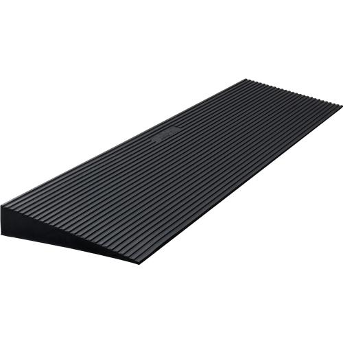 VEVOR 1.6 Rise Cuttable Threshold Ramp for Doorways, 35.4 Wide Natural Rubber Wheelchair Ramp, Non-Slip Solid Rubber Ramp with Double-Sided Tape for Doorways,Driveways,Bathroom,Smooth Tile