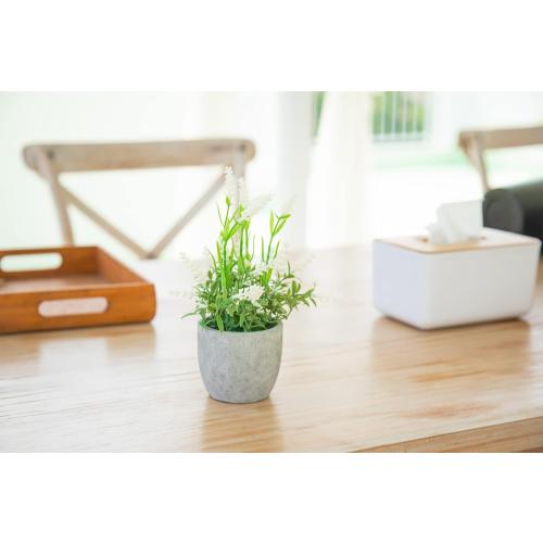 Velener Artificial Lavender Flowers(Pink/White/Purple), Small Fake Lavender Plants Pot Set of 3 - Faux Lavender Flowers for Farmhouse/Home