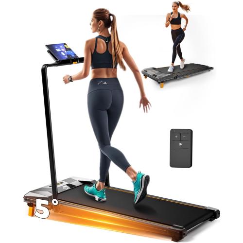 Walking Pad Treadmill, BestGod Incline Under Desk Treadmill 330lbs Capacity, 2.5HP Portable Treadmills for Home, Compact Treadmills Mini Walking Pad, Running Machine with Remote Control