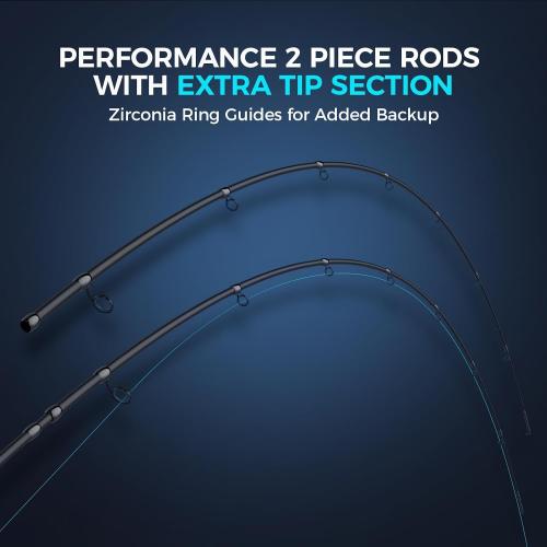KastKing Verus Performance Spinning & Casting Fishing Rod with Extra Tip, Lightweight KastFlex IM6 Graphite, FazLite Rings Guides, Extra Tip Section, EVA Grip, PTS Power Transition System