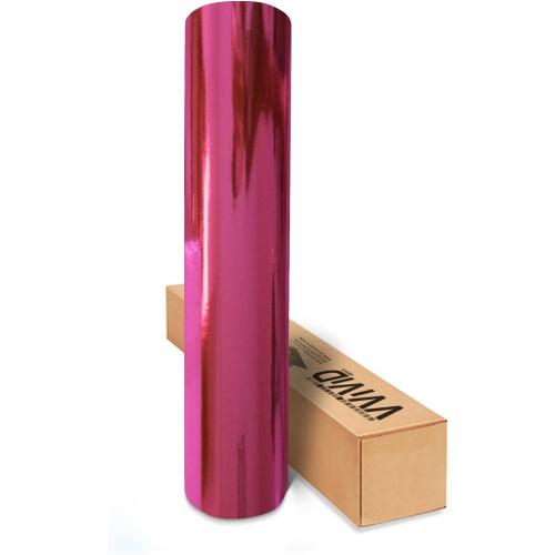 VViViD Gloss Chrome Pink Vinyl Wrap Adhesive Film Sheet Roll Air Release DIY Sheet (6ft x 5ft (Hood, Roof or Trunk Wrap Kit))