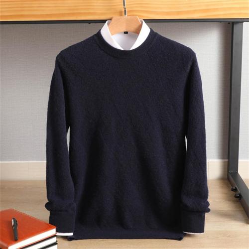 Size L.Men ...old Navy 100% Solid Wool Cold Blouse Breathable Sweater Round Neck Pullover ..