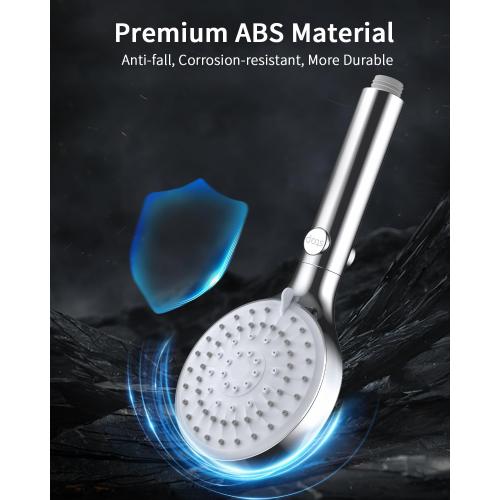 FASDUNT Shower Head with Handheld, High Pressure Handheld Shower Head with 80 Extra Long Stainless Steel Hose & Adjustable Bracket, Showerhead with ON/OFF Switch for Pets Bath