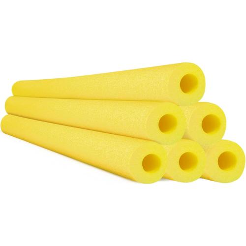 Hanaive 6 Pack Pool Noodles Swimming Floating Foam Tube 52 Inch Hollow Swim Noodles Bulk Floats Heavy Duty for Swimming Decoration Craft Projects Multi-Purpose