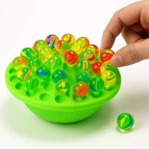 Wobble Ball Marble Balance Game for Kids & Adults – Exciting Family Challenge and Fun Party Game with 60 Marbles, Great Gift for Holidays and Birthdays, Ages 8 , 1–4 Players