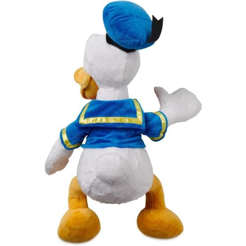 DISNEY STORE Official Donald Duck Medium Soft Toy for Kids, Cuddly Character with Fuzzy Texture and Embroidered Details, Disney Plushy Suitable for All Ages.