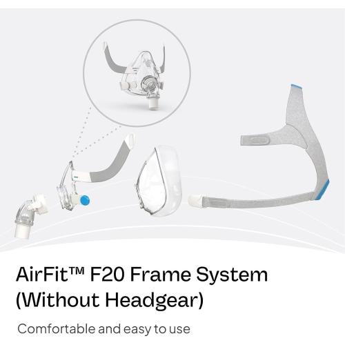 ResMed AirFit F20 Frame System - for Full-Face CPAP Mask Frame System - Replacement CPAP Accessories - Medium