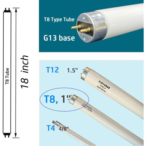 Flyercatch 18 INCH 2Pack F15W-T8-CW Cool White 15 Watt Fluorescent Bulb,18 inch F15T8/CW 4100K Linear Light,T8 Tube for Under Cabinet, Kitchen Sink RV (18'' MOL)