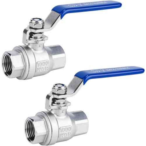 1/2 inch Ball Valve 2 Pack Full Port Female NPT Thread Shut Off Valve