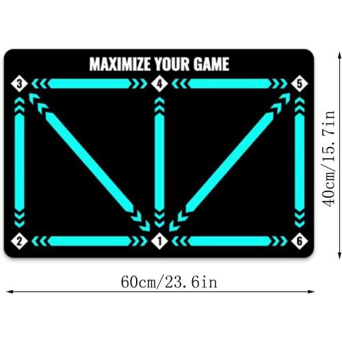 2025 New Football Footstep Training Mat, Dribble Silent Auxiliary Props, Soccer Trainer, Wear Resistant Dribble Control Soccer Training Aid Mat, Auxiliary Prop