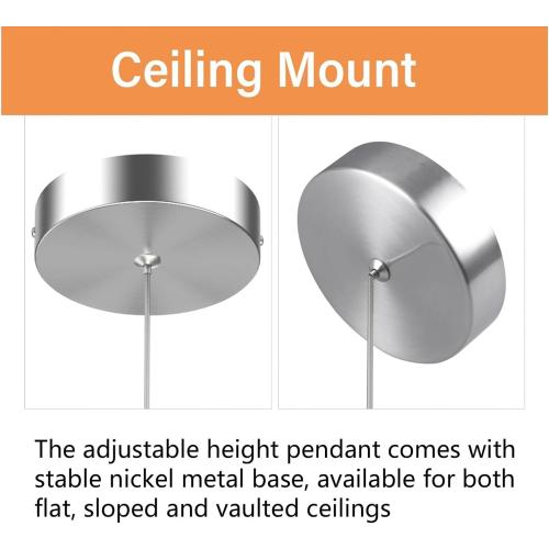 2 Pack Chrome Cylinder Pendant Lights for Kitchen Island, Modern 3W LED | 3000K warm integrated LEDs in slim 15.7 x 1.2 in chrome tubes; 59 in adjustable cords suit dining tables, bars and bedrooms