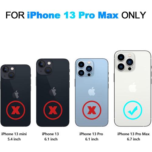 Nvollnoe for iPhone 13 Pro Max Case Heavy Duty Protective Dual Layer Shockproof Hidden Card Slot/ Holder Slim Wallet for Women&Men(Black)