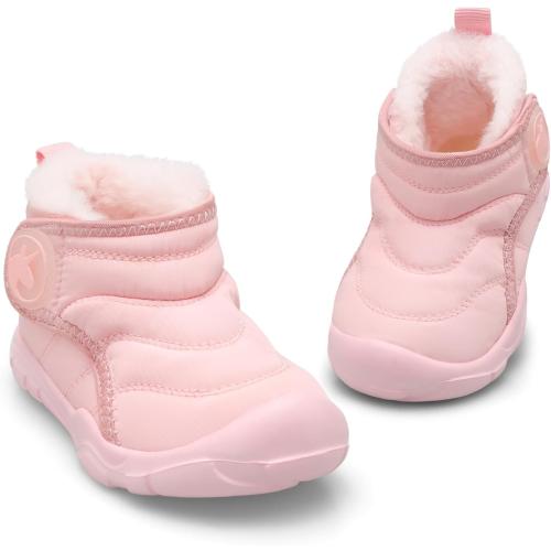 LeIsfIt Toddler Boots Girls Boys Wide Winter Boots Cozy Fleece Winter Shoes Indoor Outdoor Warm Shoes size 21 Europe 5.5 us