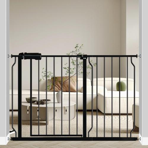 Fairy Baby Safety Gate 14.17 inch Extension for Extra Wide Baby Gate Dog gate Pressure Mounted Walk Through Pet Gate Black