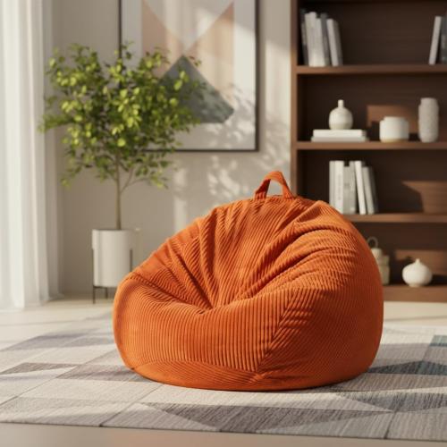 Stuffed Animal Storage Bean Bag Cover (No Filler), Corduroy Kids & Toddler Bean Bag Chair for Teens & Adults, Toy Storage Organizer, Comfy Sofa for Playroom (Cover Only)