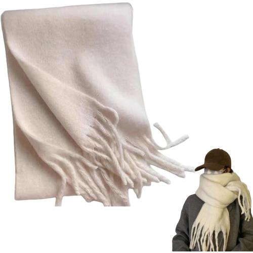 Fashion Imitation Wool Scarf, Chunky Scarf Tassel Soft Scarf, Winter Oversized Thick Warm Scarf