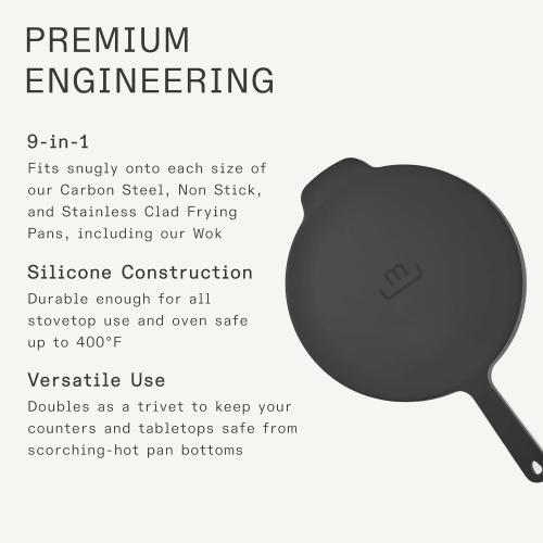 Made In Cookware | Frying Pan Silicone Universal Lid | 9 in 1 Design Fits Multiple Pans | Oven Safe 400F | Graphite