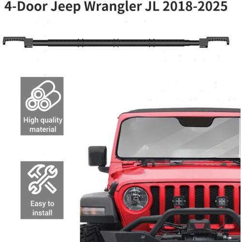 LITTLEMOLE Clothes Hanger Bar Compatible with 4-Door Wrangler JL 2018-2026