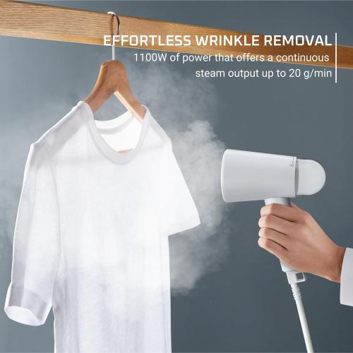Rowenta Mini Travel Steamer for Clothes, Portable Handheld Steamer with 2.3 Oz Tank, Foldable, 1100 Watts, Ironing, Travel Essentials, Green, DR1014