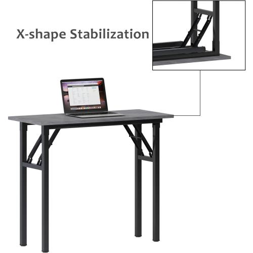 Need Small Desk, 31.5 x 15.7 Inches No Assembly Foldable Writing Table,Sturdy and Heavy Duty Folding Computer Desks for Small Space/Home Office/Dormitory AC5LB(80 * 40)