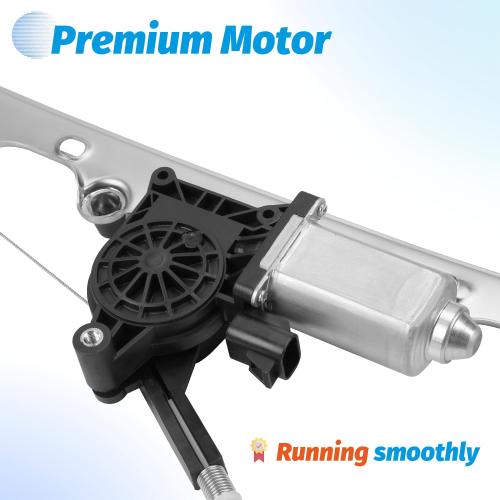 Front Left Driver Side Window Regulator with Motor (2 Pins) 741-442 Compatible with Chevy Silverado 1500/2500HD/Tahoe/Suburban, GMC Sierra/Yukon 2007-2014, Cadillac Escalade 2007-2008